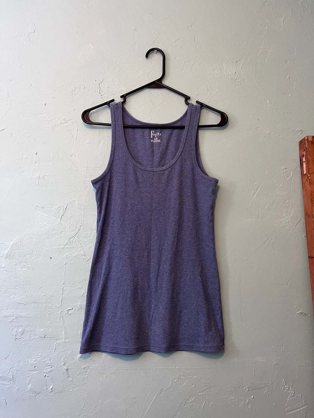Felina Navy Blue Ribbed Tank Top Size L